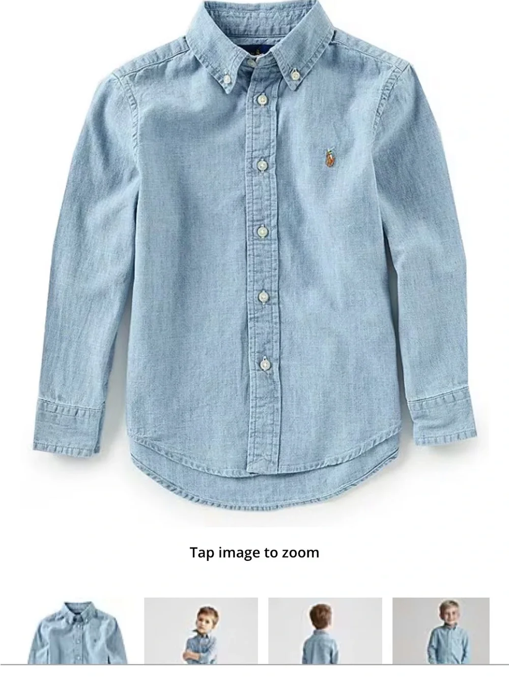 Ralph Lauren Light Blue Button-Down Denim Shirt